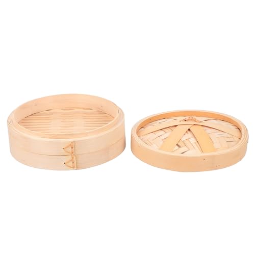 Phantasmia 竹製蒸し器 セット 蓋付き 中華料理用 ? 手作り仕様 魚や点心も美味しく蒸し上げ 健康調理に最適