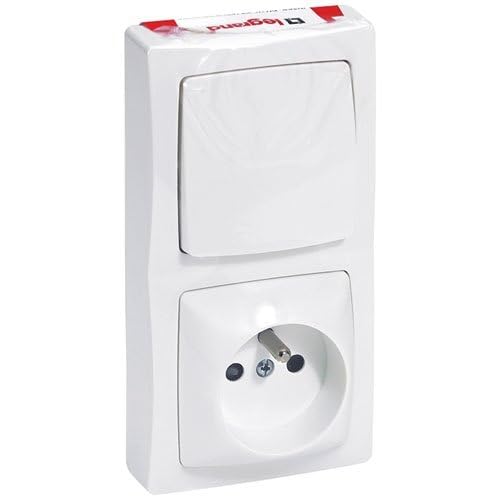 Switch with 2P+T Vertical Mounting Complete Surface-Mounted Switchgear - White