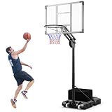 GYMAX Basketballkorb Outdoor Verstellbare Korbhöhe 149-305 cm...