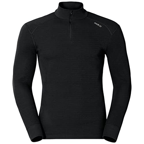 Odlo Thermounterwäsche Herren Active Warm I Langarm Thermoshirt I Warme Skiunterwäsche Langarm Thermoshirt mit Kragen und 1/2...