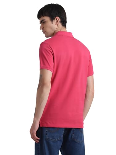 Image of Jack&Jones Men's Cotton Logo Print Slim Fit Polo