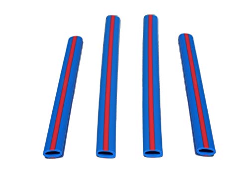 HotSips Reusable Straws 2 Small + 2 Med with Travel Case, Navy w/Red