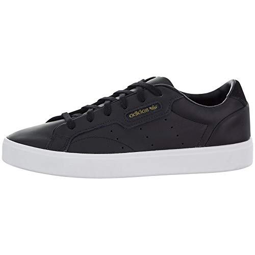 adidas Originals womens Sleek Sneaker, Black/Black/Crystal White, 6.5 US