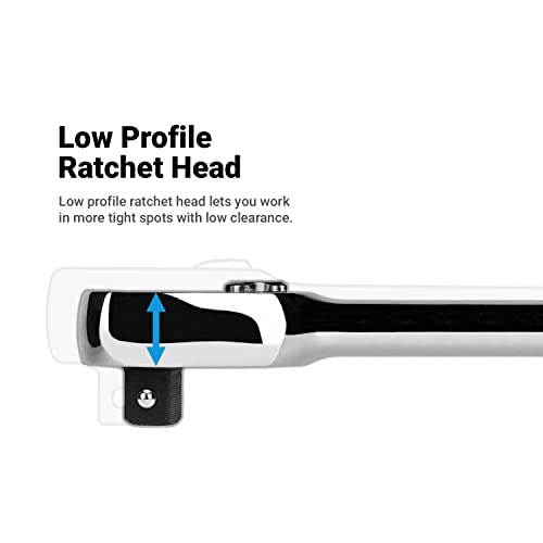 Clé à rochet à manche long Capri Tools à 90 dents pour optimiser votre force