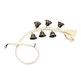 Uonlytech Weaving Dog Training Doorbell Chain with Antique Copper Finish, Housetraining Puppy Bell for Indoor