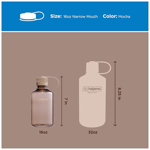 Image of Nalgene 16 oz Narrow Mouth Water Bottle, Mocha