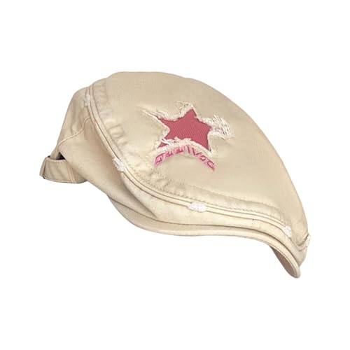 Shurhome Party Wear Hat Personality Fashionable Casual Berets Travel Accessory Berets for Men and Women Travel Accessory Beige