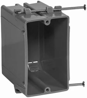 20 cu. in. 1 Gang PVC New Work Standard Switch & Outlet Wall Electrical Box Gray