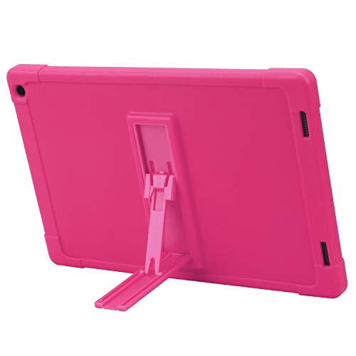 onn. 10.1  Tablet Case (Model: 100011886), [Kickstand] [Case for Kids] Shockproof Silicone Case Tablet Protective Bracket Stand Cover Case for ONN 100011886 10.1 inch Tablet (Rose Red)