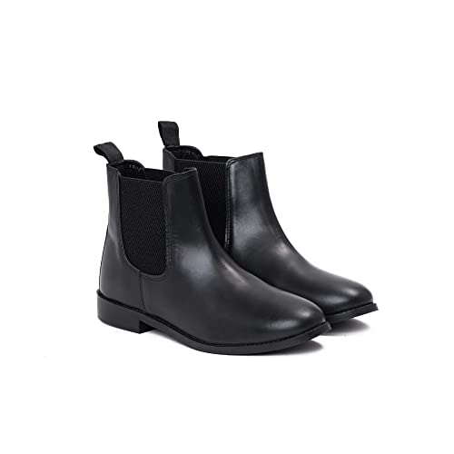 RESISTANCE Women's Black Chelsea Boots- Genuine Leather