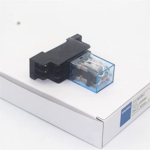 Relé electromagnético DPDT MY2NJ AC24V con base de enchufe LED 6