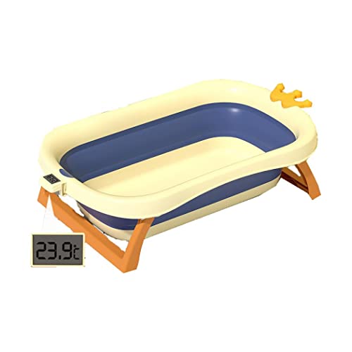 ベビーバス 折りたたみ ベビーバス バスタブ 赤ちゃん 子供用 お風呂 バスタブ 折りたたみたらい 洗い桶 お風呂 子供用風呂 沐浴 衣類・靴つけ洗い 浴槽 収納容易 滑り止め設計 温度表示機能 家庭用 自宅 収納簡単 コンパクト 持運び便利 79x49x