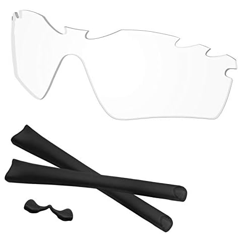 Predrox Crystal Clear Radar Path Vented Lenses & Rubber Kits Replacement for Oakley Sunglass Cover