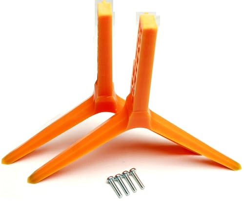 Complete Base Stand Legs with Screw Set Compatible with Vizio D40f-G9 V405-G9 V405-H19 (Safety Orange)