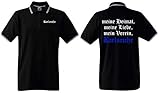 Fruit of the Loom Textilie Karlsruhe Herren Polo-Retro Shirt Meine Heimat Mein Verein Schwarz XL