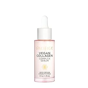 Pacifica Beauty Vegan Collagen Complex Serum, Hyaluronic Acid, Hydrating & Moisturizing for Aging and Dry Skin, 100% Vegan & Cruelty Free, Sulfate, Silicone + Paraben Free
