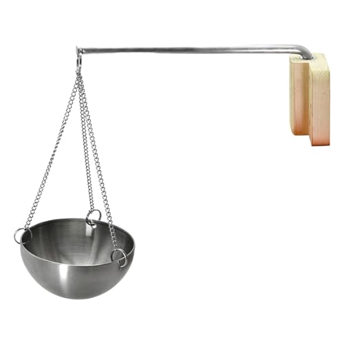Sauna de tazón de aceite - taza de aceite de sauna de acero inoxidable con cadena, tazón de aromaterapia de acero inoxidable de 12 cm | Tazón de aceite esencial, sala de vapor seco de aceite esencial