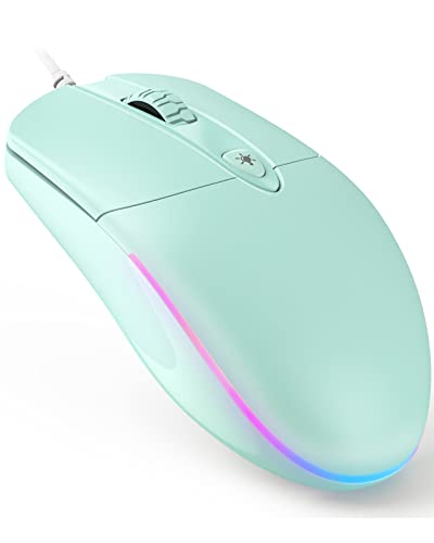 Kkuod Wired Mouse With Ergonomic Design Reduces Hand Fatigue Muscle Strain, Silent Usb Computer Mouse, 1600 Dpi Office And Home Mice (Green, Wired) #TOP14