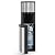 5 Gallon Water Dispenser Bottom Loading Hot Cold Water Cooler Stainless 3 Temperature Spouts, Empty Bottle Indicator with Child Safety Lock Black
