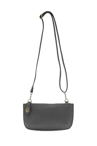 Image of Joy Susan Womens Vegan Leather Mini Crossbody Wristlet Clutch - Shadow Grey