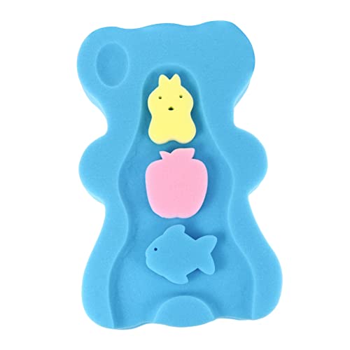 TOYANDONA ベビーバスマット 入浴クッション 厚みのあるスポンジ素材 ちゃんの頭首背中を優しくサポート 無臭 無害 肌に優しい入浴マット補助具 ボディ洗浄サポート付き