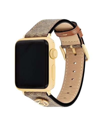 Coach Apple Watch Strap Compatible with Apple Watch 38mm 40mm 41mm 42mm 44mm and 45mm Interchangeable Band Create Your Unique Style