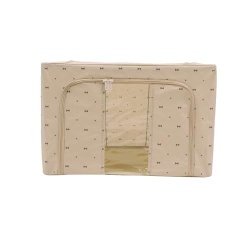 Image of Epicasa 66L Extra Large Foldable Cloth Storage Organizer Box | Non-Woven Fabric with MDF Board & Strong Metal Frame | Printed Storage Bag for Clothes, Sarees, Toys, Blankets, Bedsheets (Set Of 2)