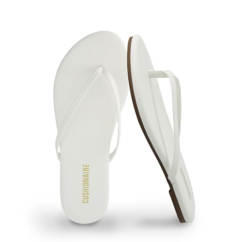 Image of CUSHIONAIRE Cruise Lightweight Womens Flip Flops, Comfortable Beach Sandals for Women with Cushioned Footbed & Flexible Slip On Design