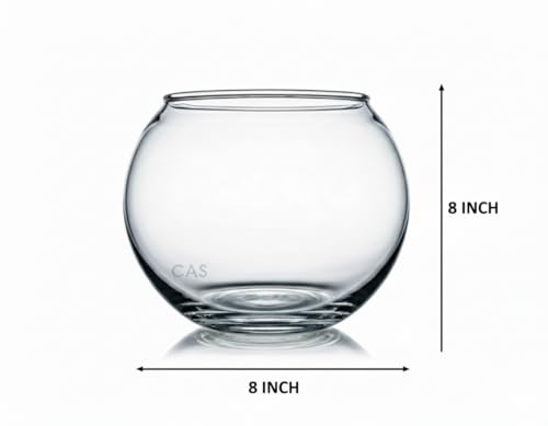 Image of CAS Glass Fish Bowl, Without Neck Collor (W /C) (8 INCHES Neck Collar Less) 3.6 litres