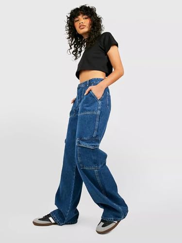 Image of KOTTY High Waist Wide Fit Jeans - Women's Relaxed Denim with Wide Leg