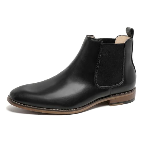 Image of Cestfini Chelsea Boots Men Classic Elastic Dress Boots Casual Men's Chelsea Ankle Boots