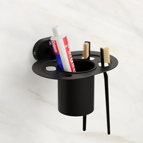 Image of LAPO 304 Stainless Steel Combo Bathroom Accessories Set (24 inch Towel Rod, Single Soap Holder, Tumbler Holder) Bathroom Accessories- (Kik- 3 Piece Combo Set,Black Finish)