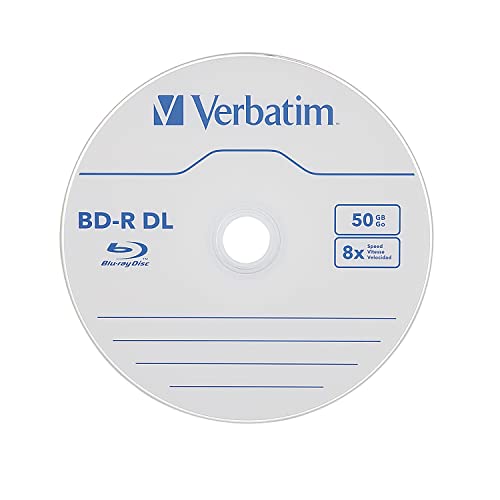 Image of Verbatim BD-R DL 50GB 8X Blu-ray Recordable Media Disc Double Layer- 98356 Spindle (Pack of 150)