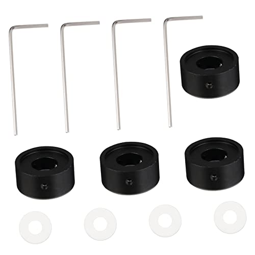 Wakauto Guitar Effect Pedal Topper 4 Sets Metal Footswitch Caps Anti-screw Damage Silicone Pad
