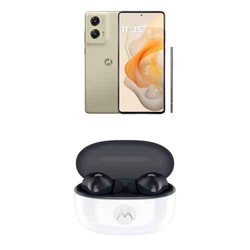 Image of Motorola Moto G Stylus 5G 2024 Unlocked 8 /256GB 50MP Camera Caramel Latte + Moto Buds 2 Bundle