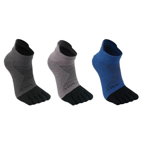 YAPJEB Toe Socks for Men and Women Five Finger High Performance Running Socks Coolmax Athletic Toe Socks for Men and Women
