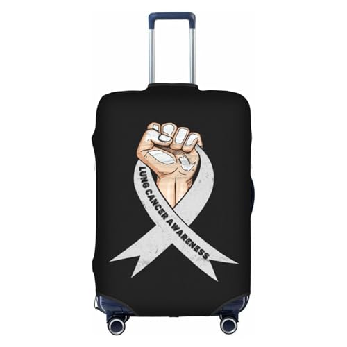 Travel Luggage Cover Lung Cancer Awareness Fashion Washable Baggage Suitcase Protector Fit For Luggage Medium