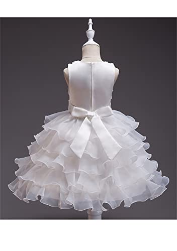 YMING Girl Ruffle Tiered Tutu Gown Sleeveless Lace Princess Dresses Party Ball Tulle Pageant Gowns3