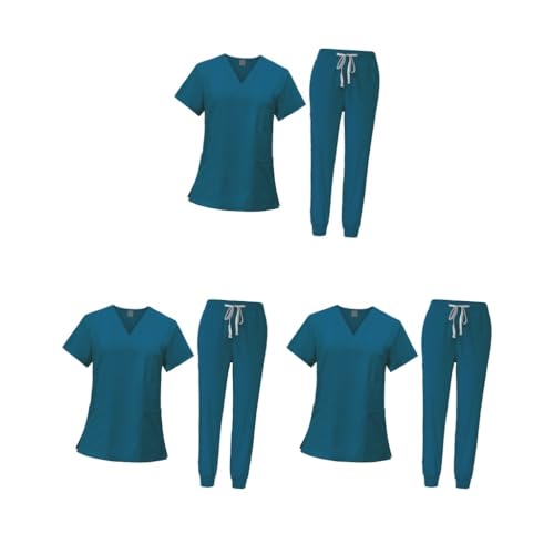 3のセット女性スクラブセット マシンウォッシャブル ナース作業