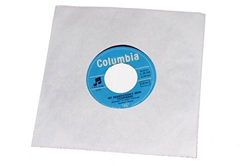 50 Fundas Interiores de Papel para Discos de Vinilo Singles 7
