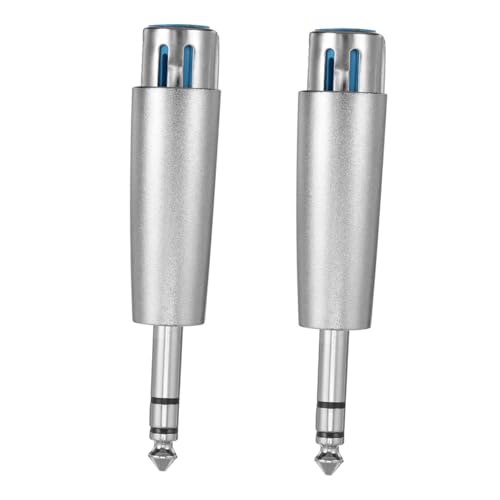 Mipcase 2pièces Adaptateur TRS vers XLR Femelle pour Microphone Et Enceintes Convertisseur Audio