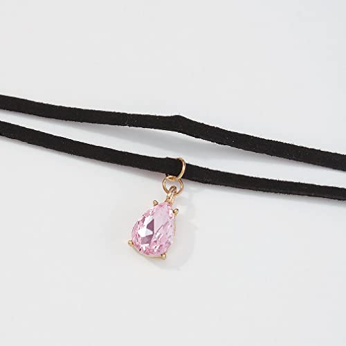 Collier ras du cou qui ne s'emmêle pas double couche chaîne de clavicule