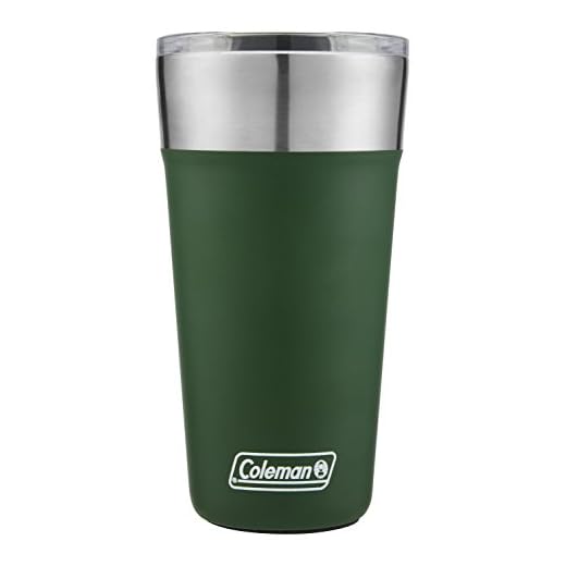 Coleman Insulated Stainless Steel 20oz Brew Tumbler, Heritage Green