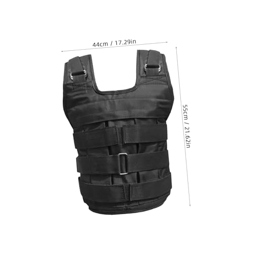Toyvian Adjustable Fitness Weighted Vest for Adults Durable Resistance Vest for Strength Training Cardio Workouts Walking in Various Weights Stylish Black Design for Men and Women