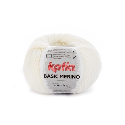 Katia - Pelote de laine à tricoter BASIC MERINO - Katia - Blanc 3
