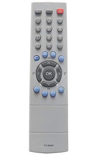 VINABTY CT-90281 Sub CT-90252 CT-90305 CT-90237 Replacement Remote Fit for Toshiba TV, gray
