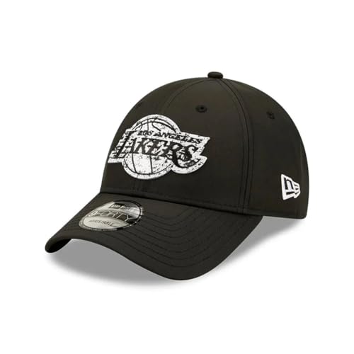 New Era Los Angeles Lakers NBA Basketball Cap Fan Accessoire 9Forty Kappe verstellbar schwarz weiß - One-Size