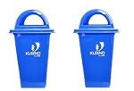 Cello Kleeno Dome Lid Plastic Garbage Dustbin Bucket 80 LTR – BLUE/BLUE PACK OF 2