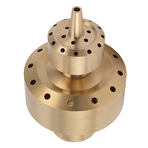 Brass Column Garden Pond Water Fountain Nozzle, Double Column Fountain Nozzle Music Fountain Landscape Scenery Nozzle Water Fountain Nozzle Two Layers Fountain Nozzle(G1.5in)