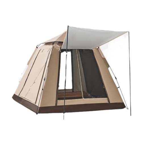 Carpa portátil doble capa resistente al viento y agua miniatura 1